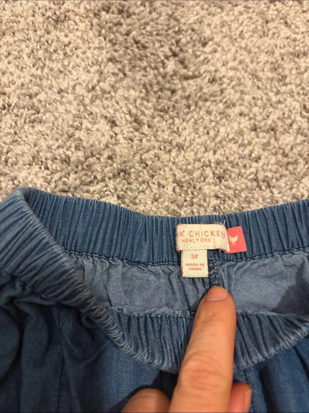 EUC Pink Chicken Wylie Wide Leg Pant in Chambray Sz 5
